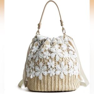 Boho bamboo Floral Lace bag